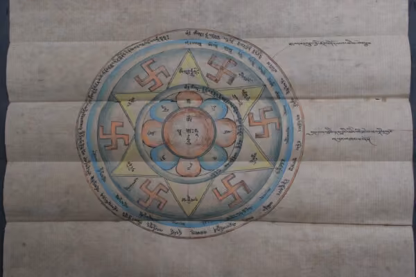 Ritual mandala from Gangtey Monastery, Bhutan